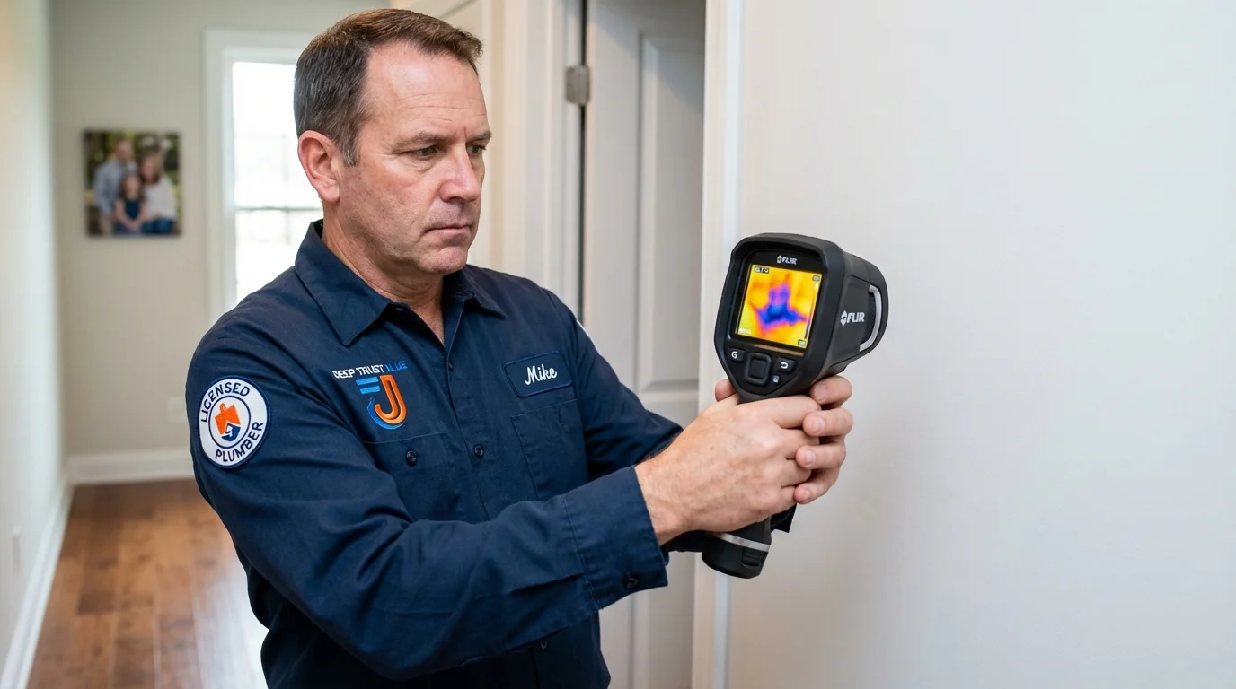 Thermal imaging leak detection by Johns Plumbing LLC in Azle